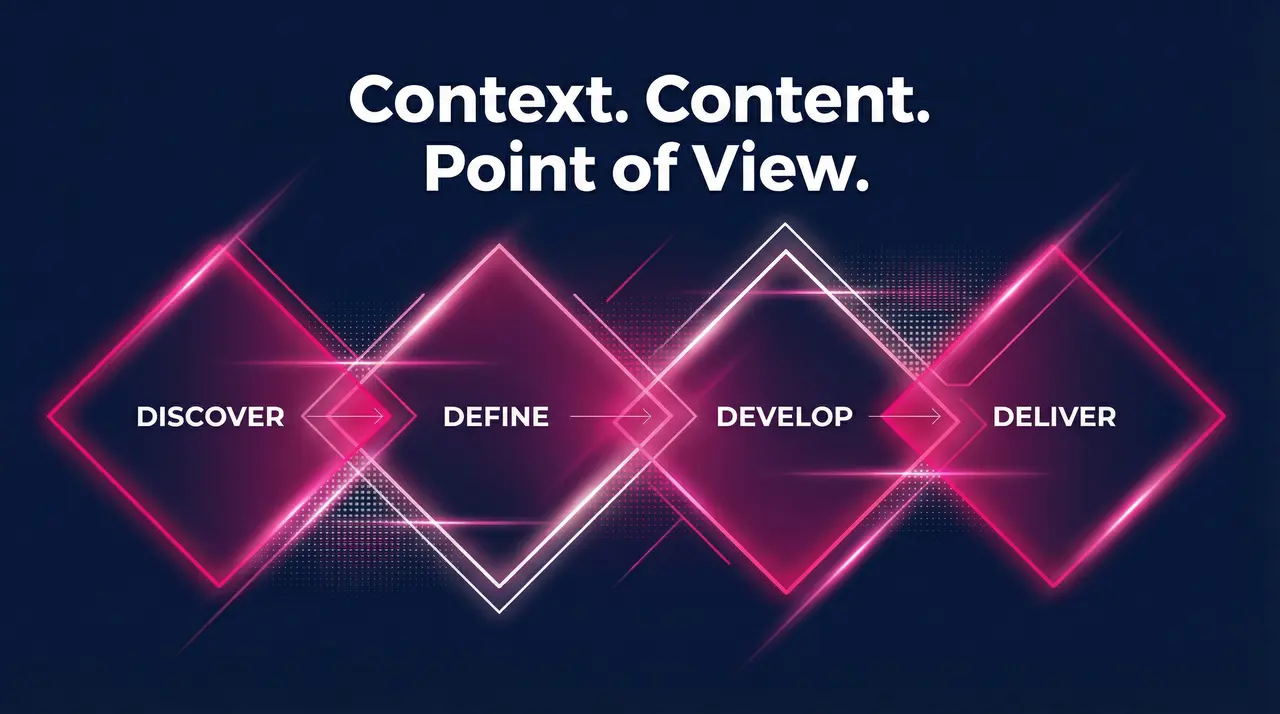 Cover artwork for Context. Content. Point of View.